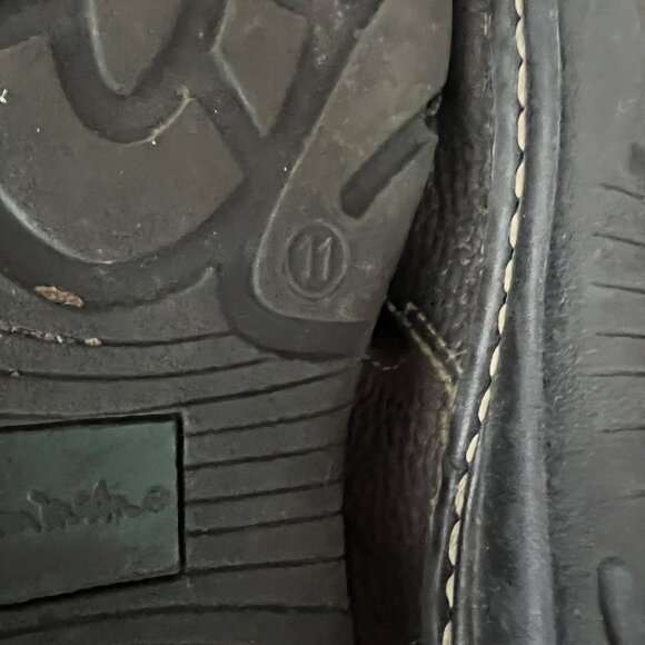 Vintage 90s Tom McCann‎ Brown Leather Chunky Fisherman Festival Sandals Size 11 - Picture 4 of 7